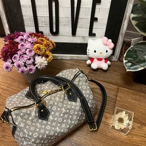 EUC Louis Vuitton Mini Lin Speedy Bandouliere